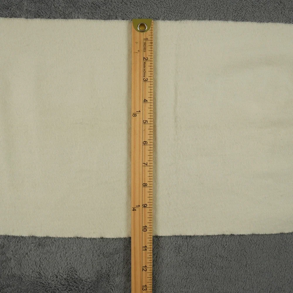 100% Cashmere Scarf Made in‎ England Cream Off White Ivory Fringed Old Money